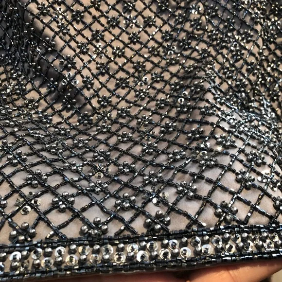 Victoria Royal Gorgeous Heavy Silver Beaded Top 🤩 R2 - Picture 5 of 11